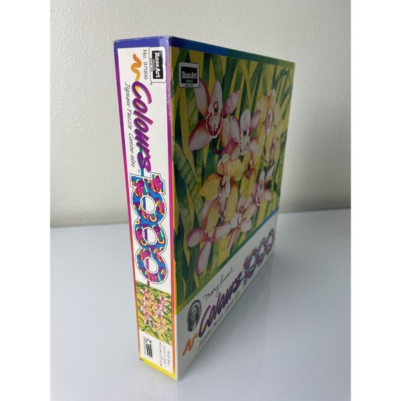 Vintage 1994 RoseArt Sealed Mary Russel Colours “Winter Orchids” 1,000 pc Puzzle - Picture 11 of 11